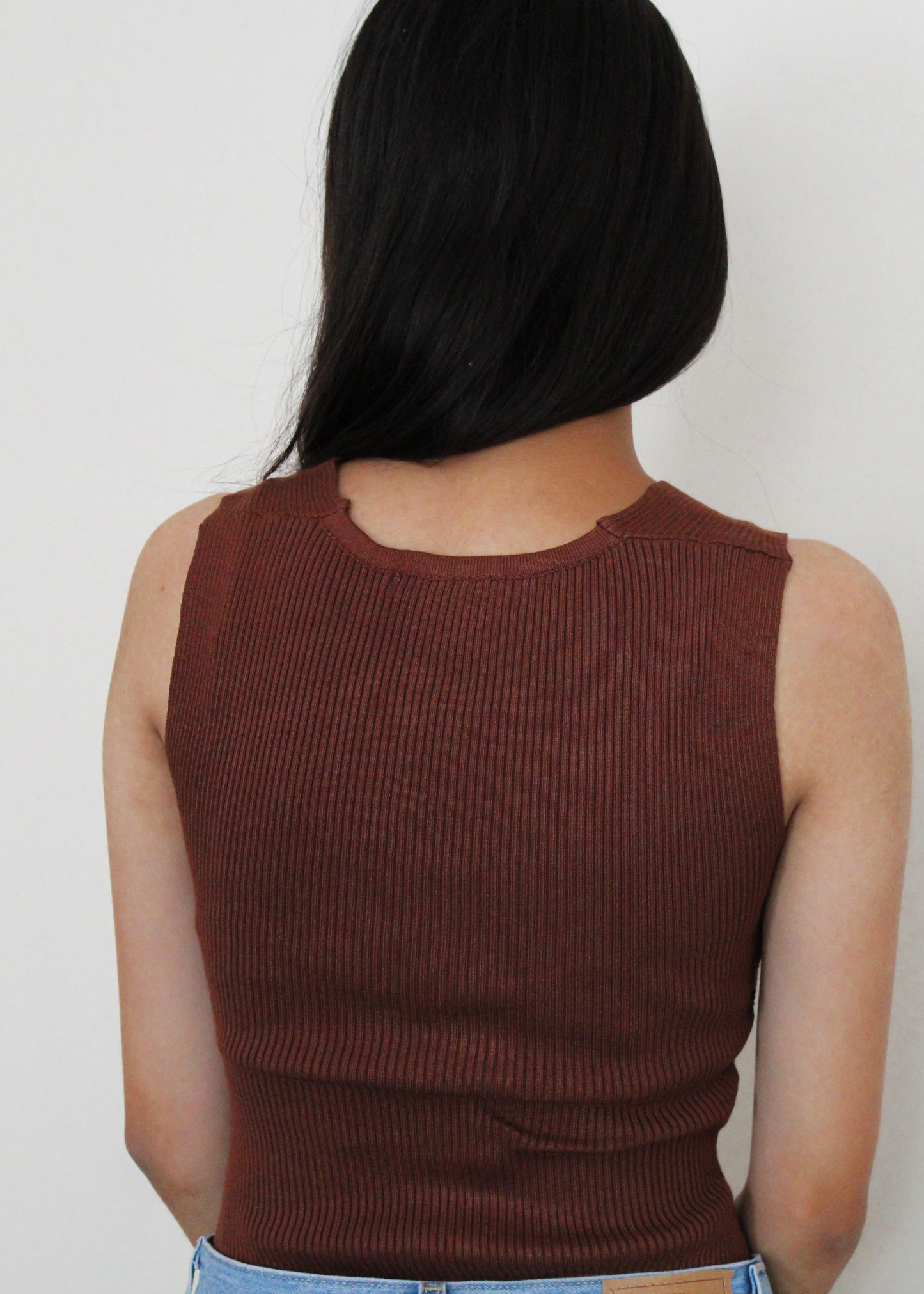 Cinnamon Brown Knit Bodysuit